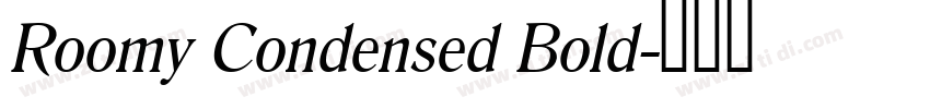 Roomy Condensed Bold字体转换 Roomy Condensed Bold字体转换